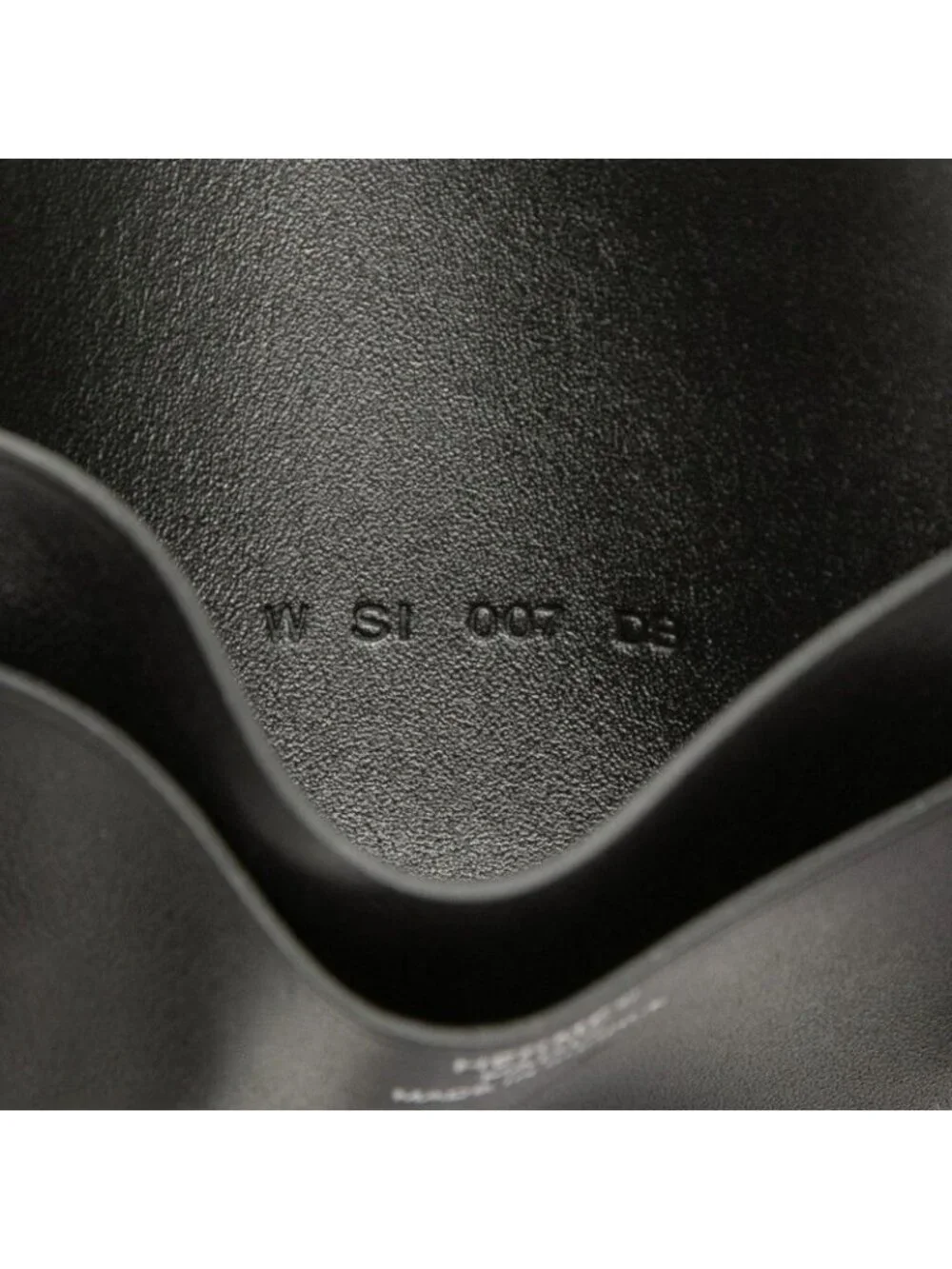 Hermes Cheval Picto Card Case Black Navy Color Tadelakt